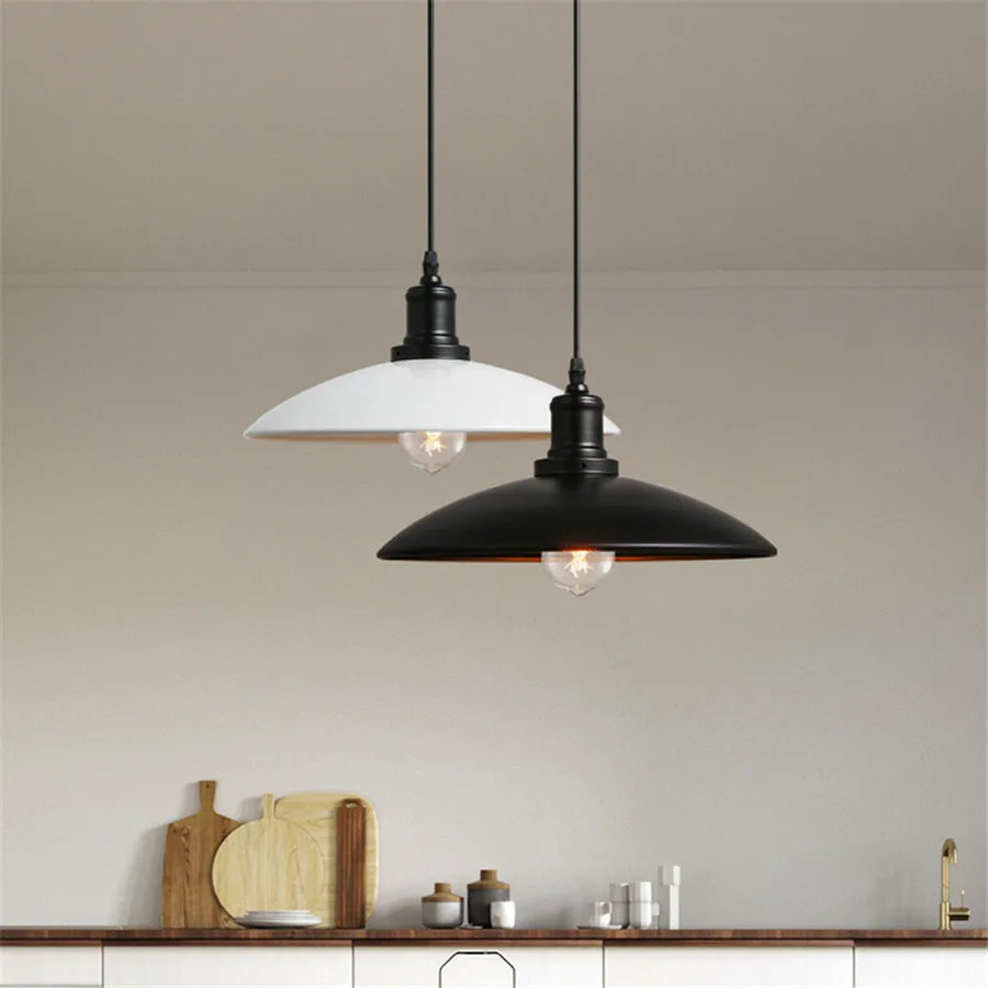 Rustic Charm Pendant Light - Iron Hanging Lamp for Home Decor