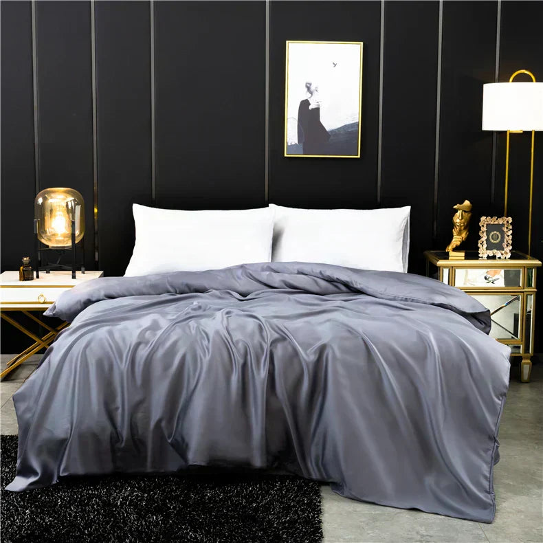 Luxurious Solid Color Silk Duvet Cover for Ultimate Comfort