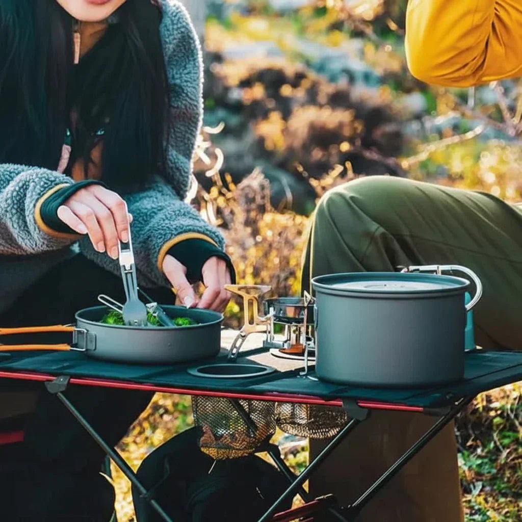 Compact Aluminum Outdoor Table for Camping and Picnics