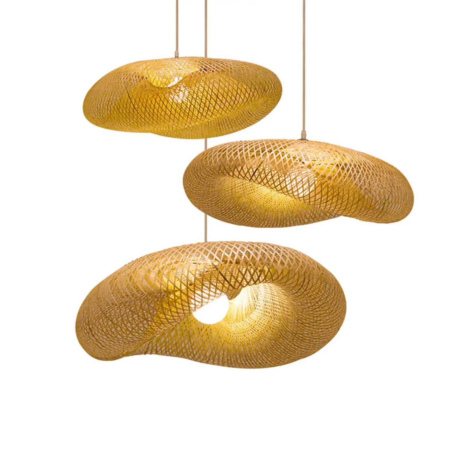 EcoChic Bamboo LED Pendant Light Fixture