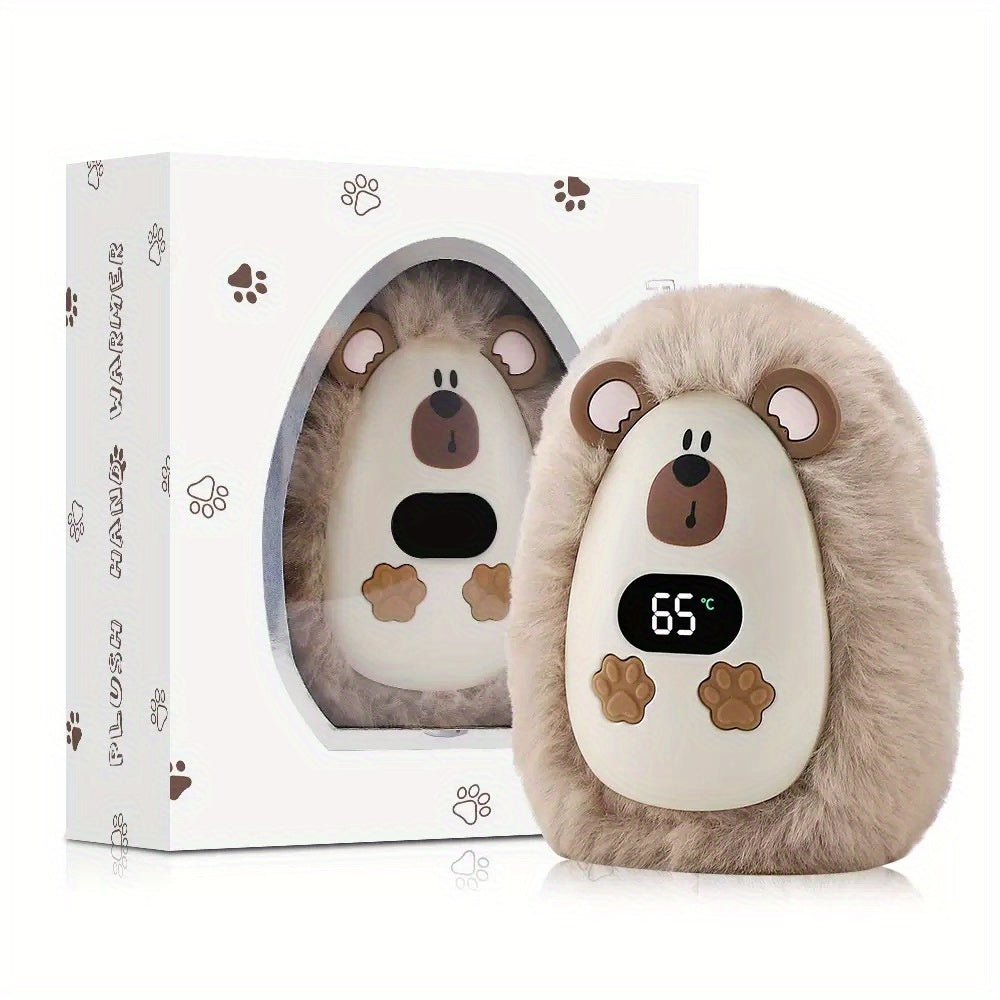 CozyCharge Portable Plush Hand Warmer with LCD Screen