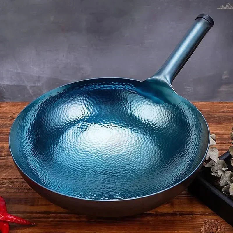 Heritage Iron Wok: Uncoated, Handcrafted, and Sturdy