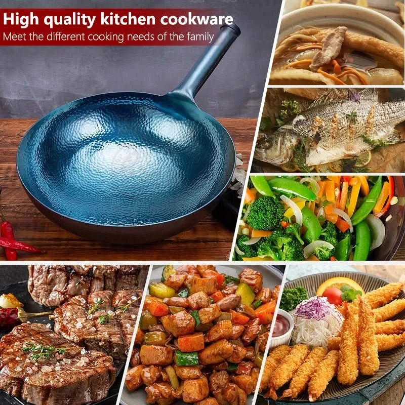 Heritage Iron Wok: Uncoated, Handcrafted, and Sturdy