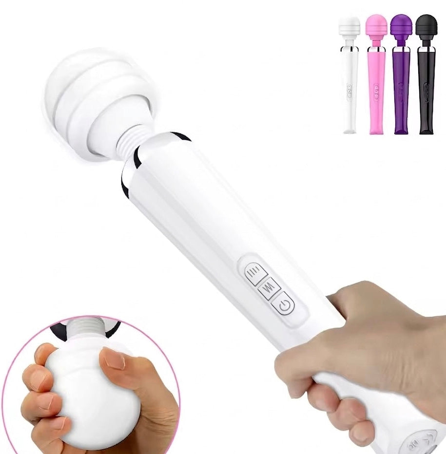 Portable Massager with 20 Vibration Speeds, Flexible Neck, Soft Silicone Tip