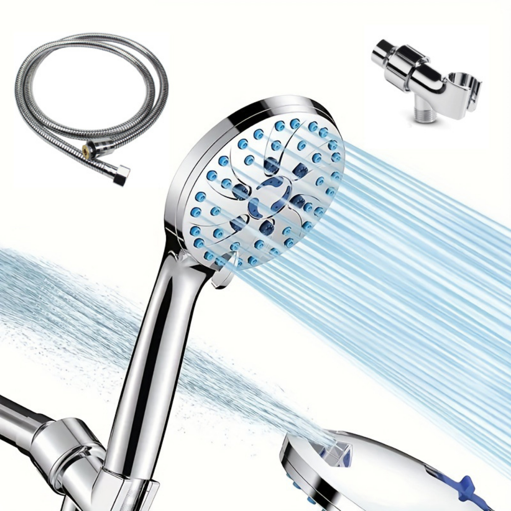Versatile High-Pressure Showerhead Kit with Customizable Sprays
