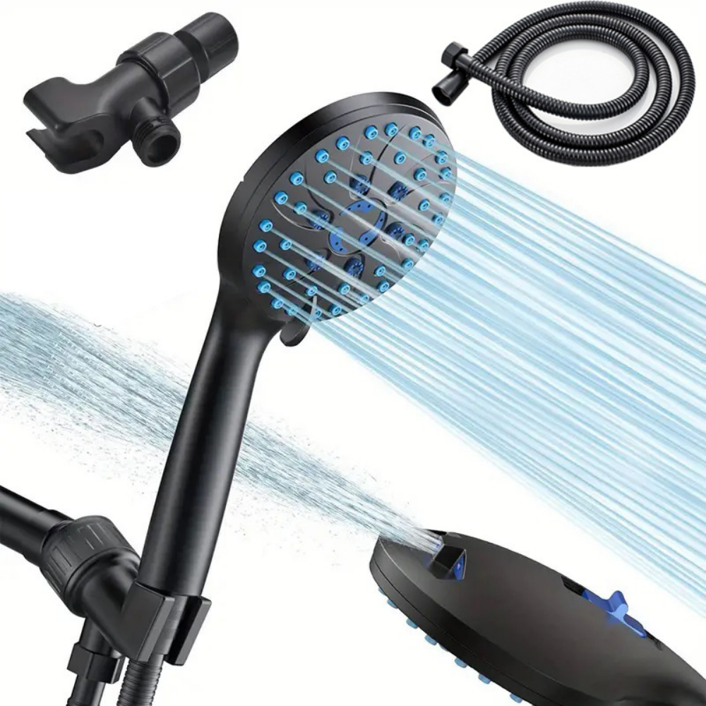 Versatile High-Pressure Showerhead Kit with Customizable Sprays