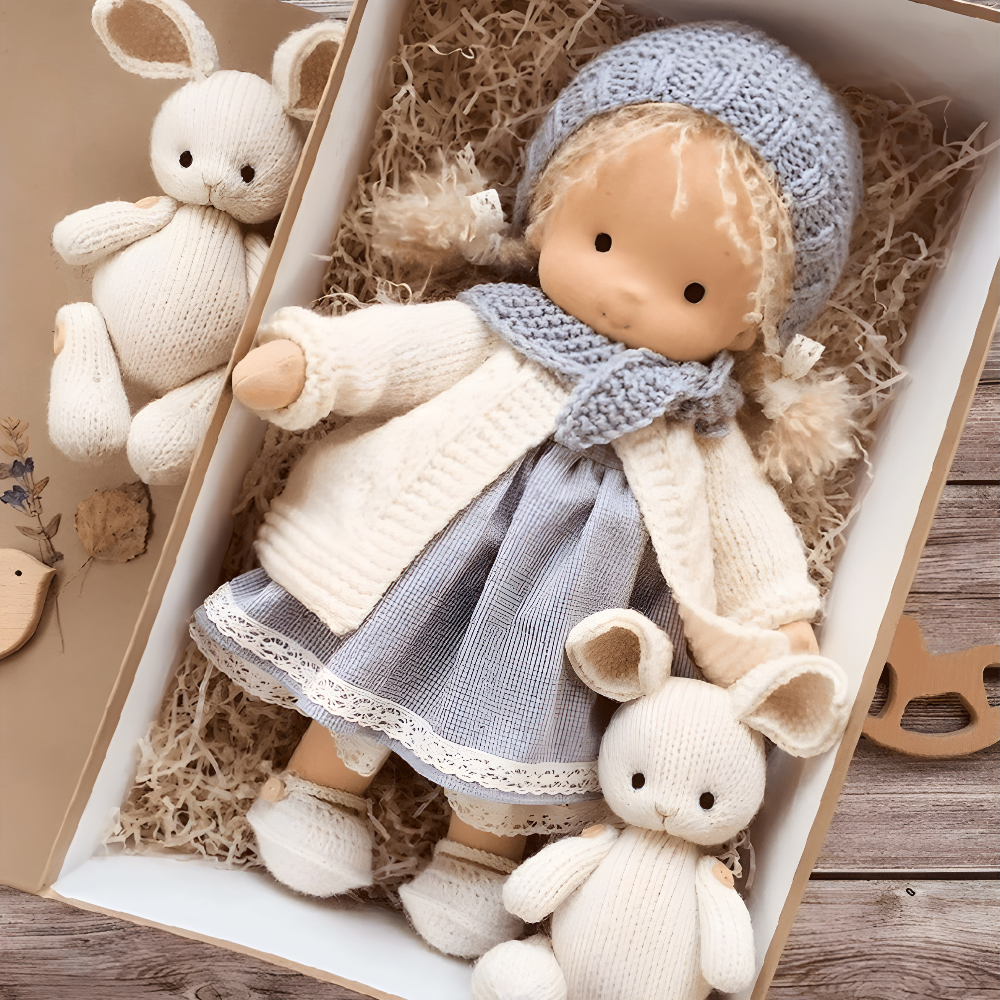 Charming Fabric Doll Toy for Creative Play in Elegant Packaging