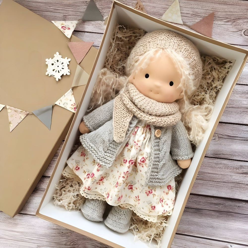 Charming Fabric Doll Toy for Creative Play in Elegant Packaging