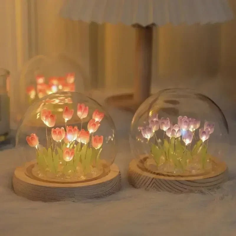 Artisan Floral Glow Table Lamp – Gentle LED Light for Tranquil Spaces