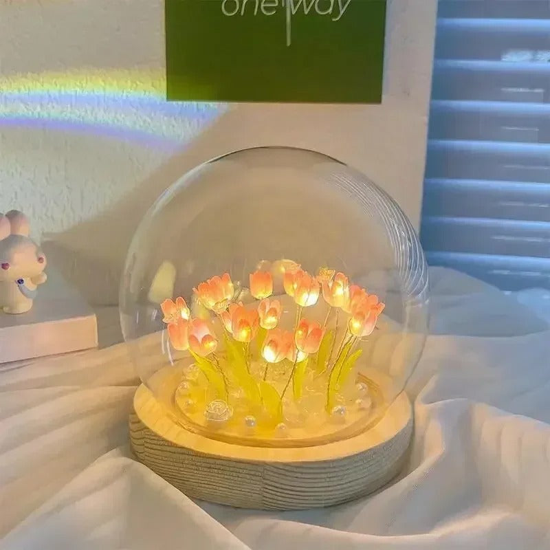 Artisan Floral Glow Table Lamp – Gentle LED Light for Tranquil Spaces