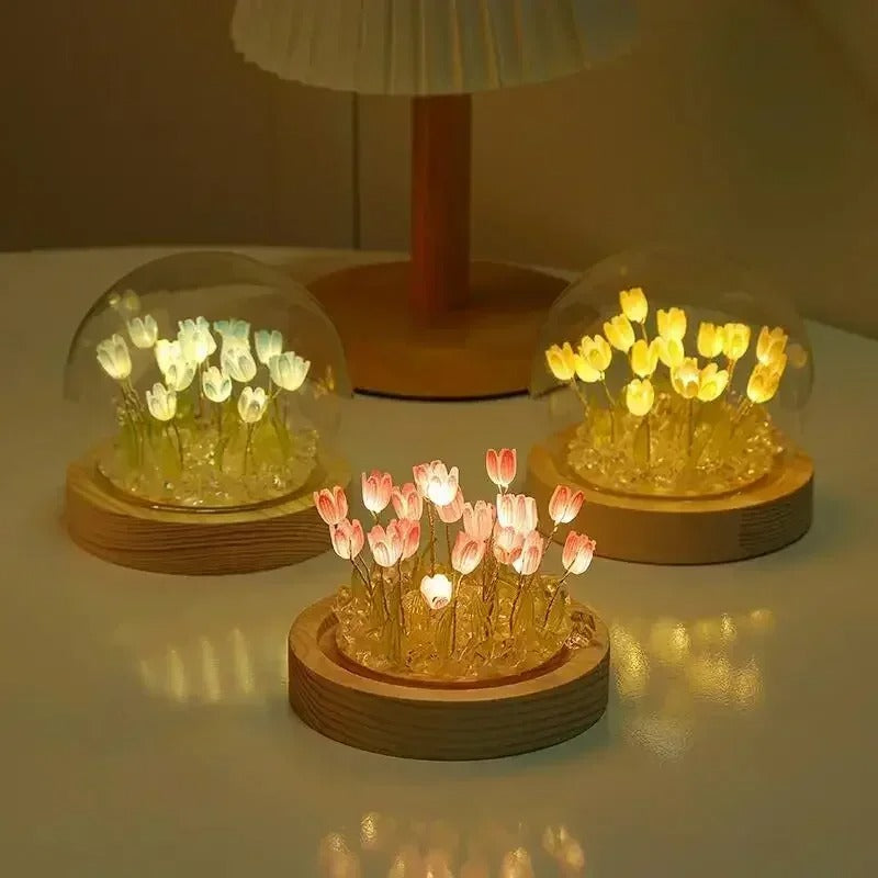 Artisan Floral Glow Table Lamp – Gentle LED Light for Tranquil Spaces
