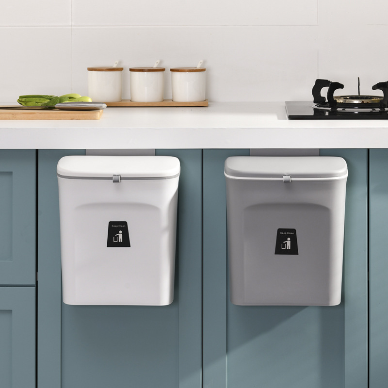 Space-Saving Kitchen Waste Bin with Easy-Access Lid
