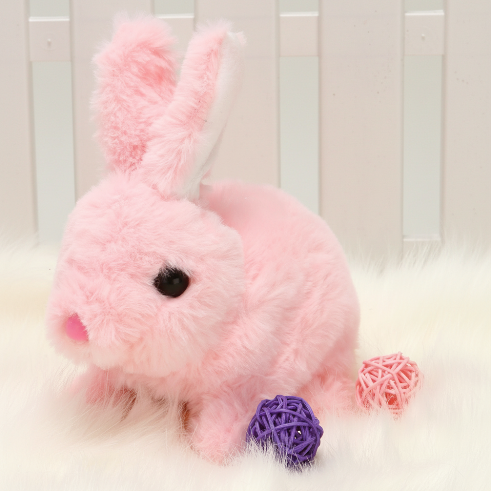 Engaging Plush Bunny Toy with Lively Movements for Kids