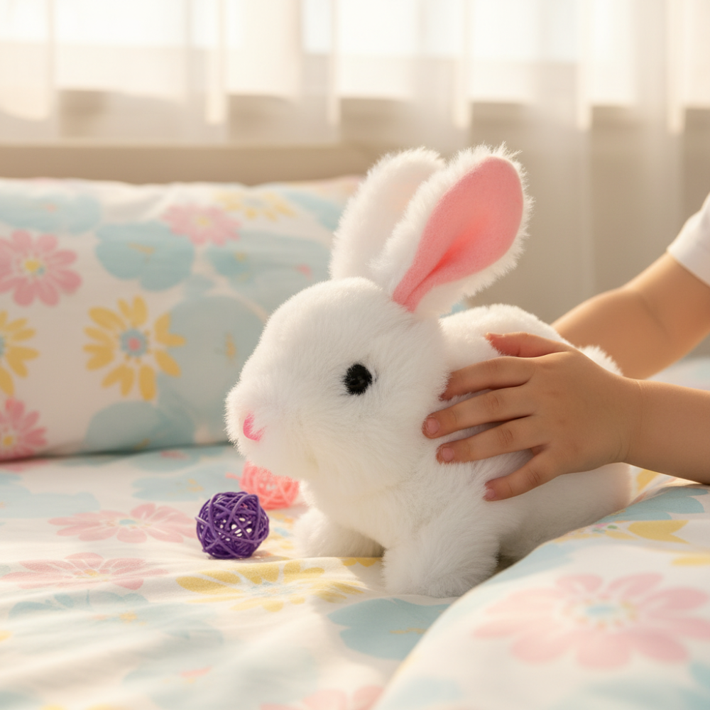 Engaging Plush Bunny Toy with Lively Movements for Kids
