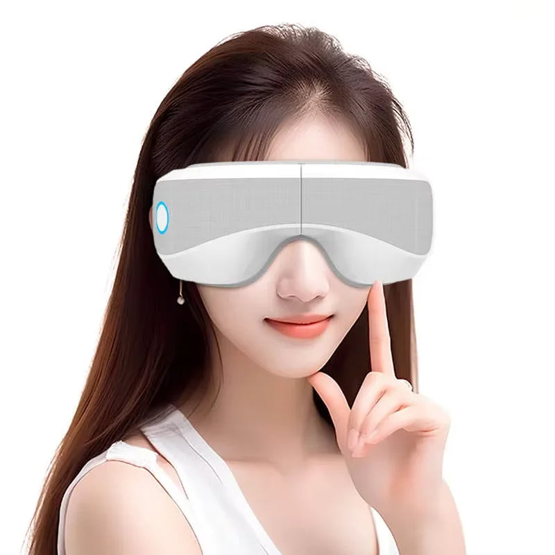 Portable Eye Massager with Wireless Heating and Vibration – USB Rechargeable for Stress Relief