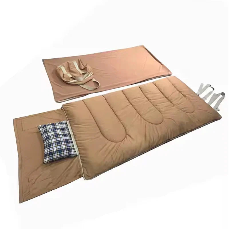 Waterproof Sleeping Bag with Pillow & Flannel Lining – 3-Season, Lightweight