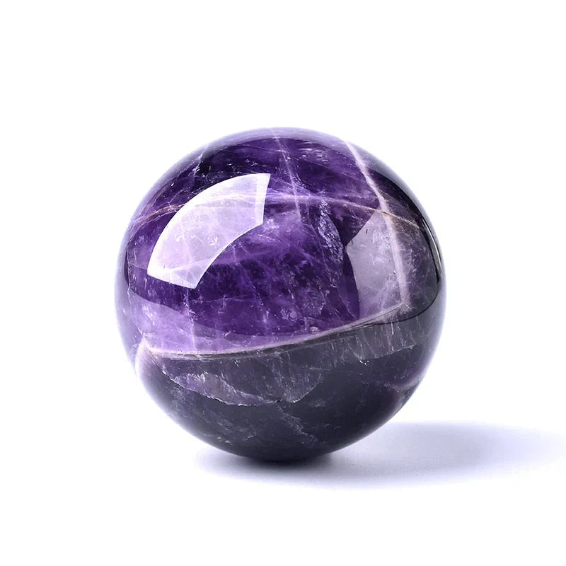 Polished Gemstone Ball - Natural Amethyst Decorative Sphere