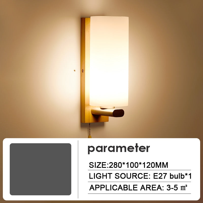 Taavita Wall Lamp Wood with Plug