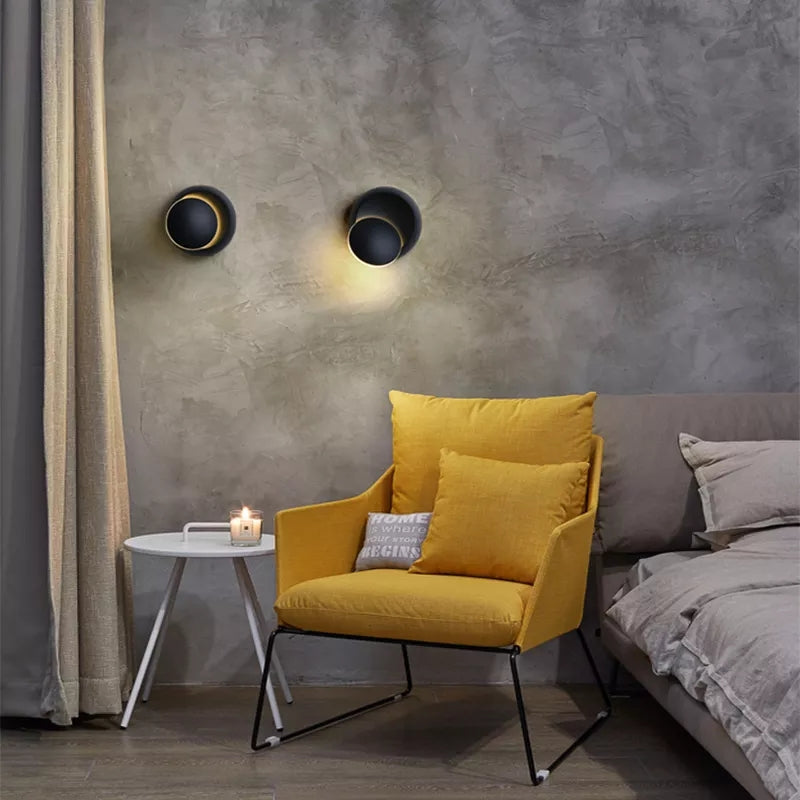 Taavita | 360 Celtic - Creative Rotate LED Wall Light of High Quality Metal Iron Acrylic with Adjustable Lamp Shade and Suitable for LED 5W-10W Use in Scandinavian Style