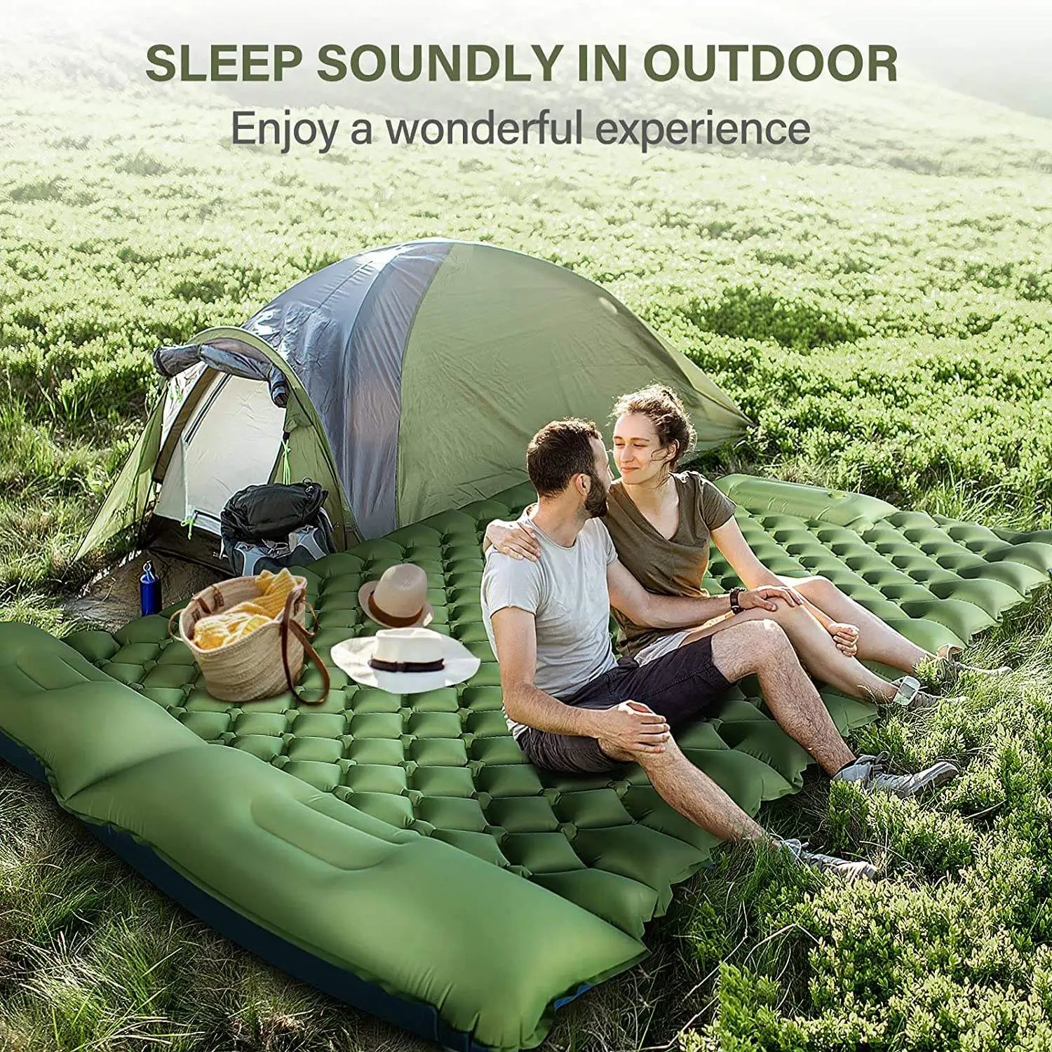 Ultralight Inflatable Sleeping Pad with TPU Design for Outdoor Comfort