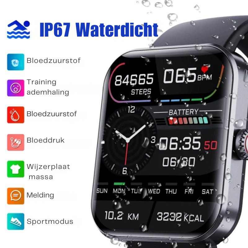 Smartwatch for Blood Sugar Tracking with Real-Time Data – Sleek Everyday Style