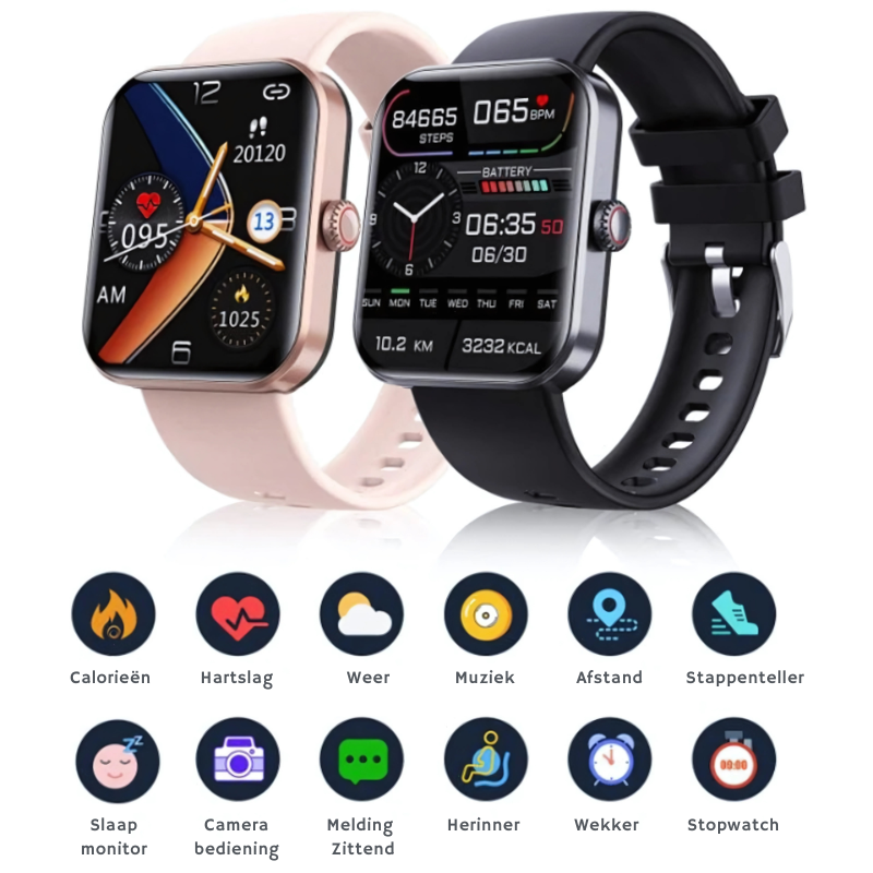 Smartwatch for Blood Sugar Tracking with Real-Time Data – Sleek Everyday Style