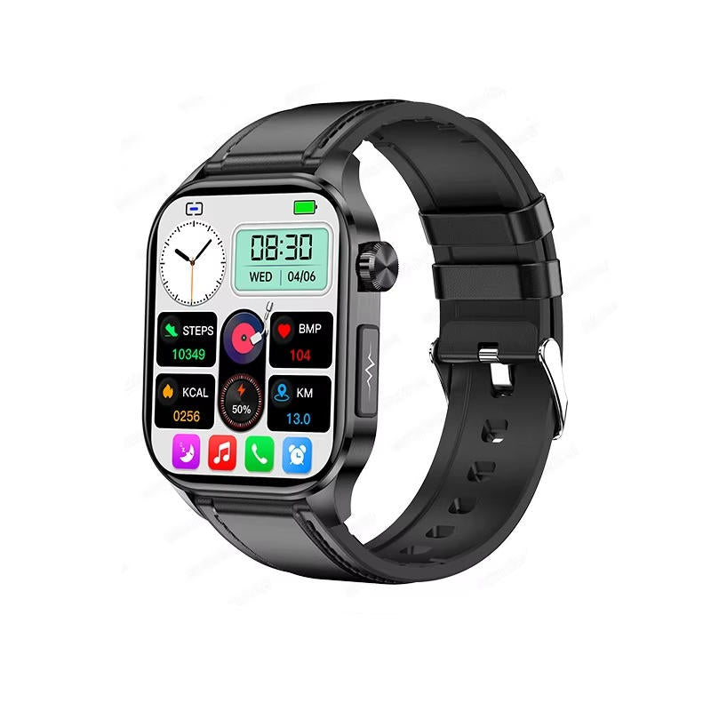 AMOLED Smartwatch with Heart Rate Monitor, Blood Pressure, SOS Alert, IP68, Bluetooth Calling
