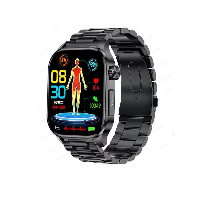 AMOLED Smartwatch with Heart Rate Monitor, Blood Pressure, SOS Alert, IP68, Bluetooth Calling