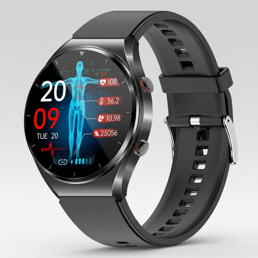 Smartwatch with ECG Tracking and Waterproof Feature for Daily Health