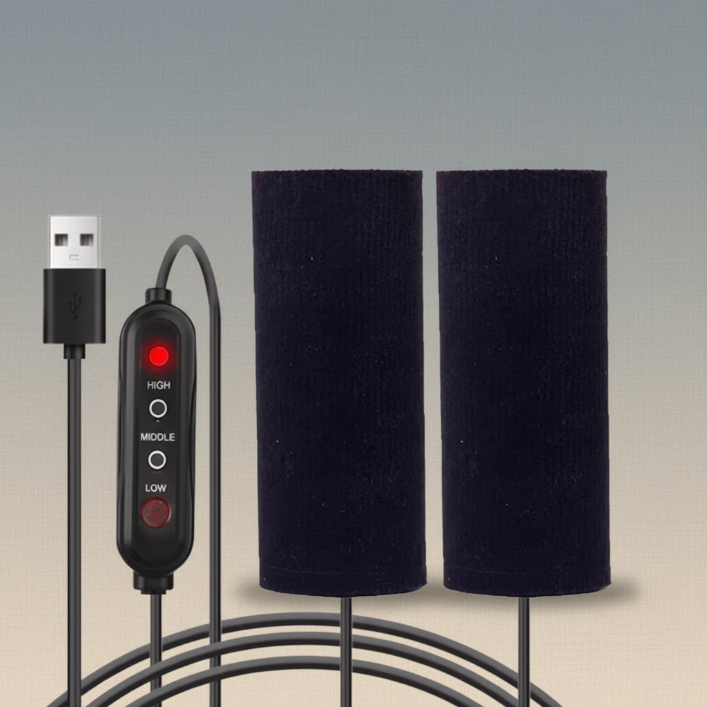 Heated Handlebar Grips with USB Power & Adjustable Warmth