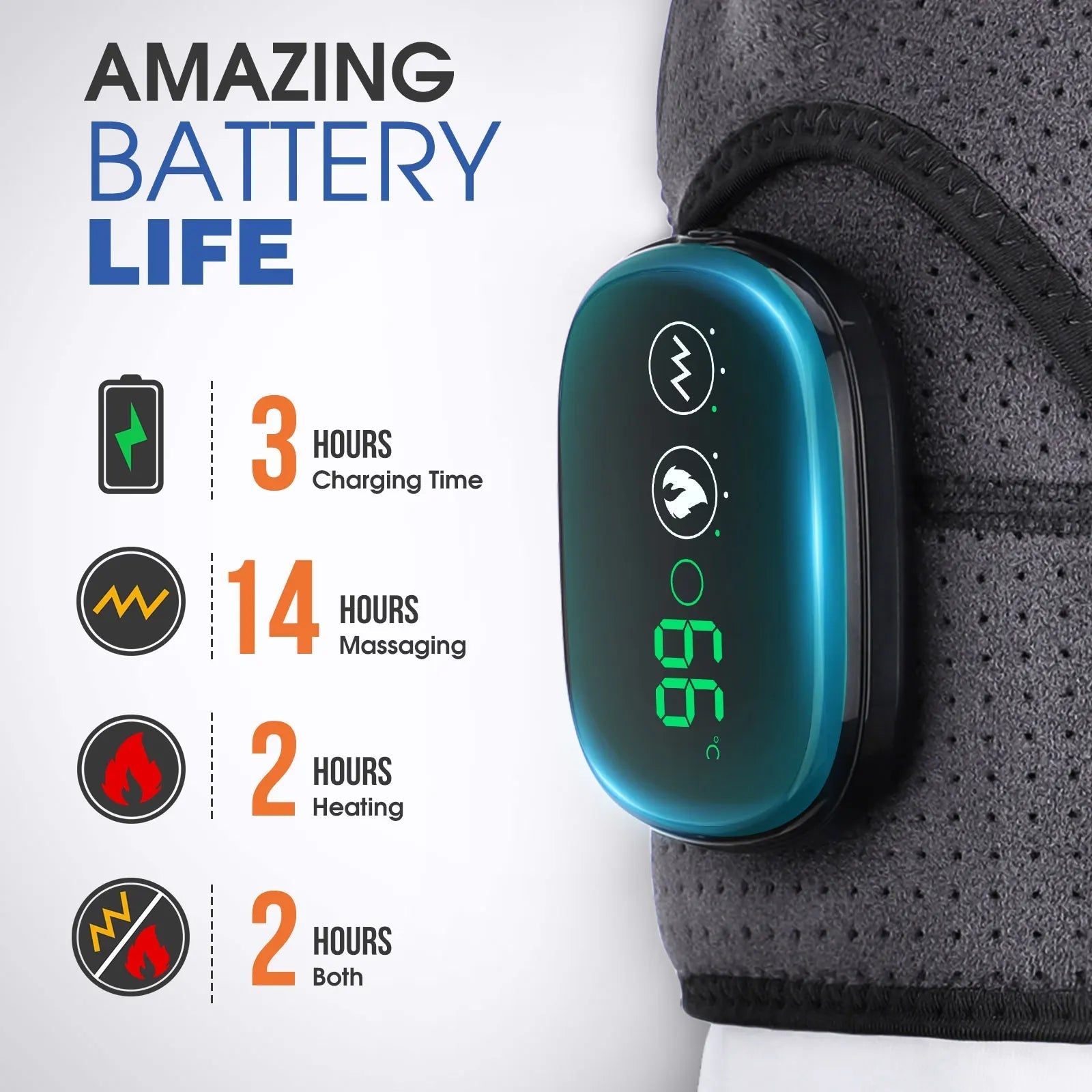 Adjustable Warmth & Vibration Shoulder Support Brace for Pain Relief