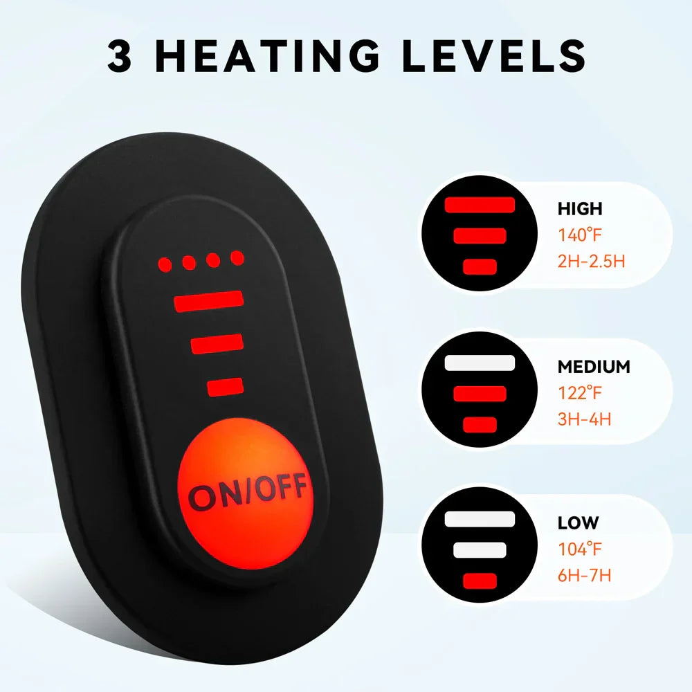 Rechargeable Heated Winter Gloves with Waterproof Touch Control