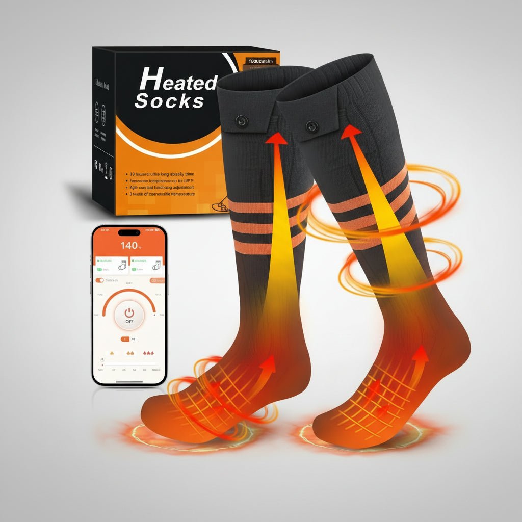 Smart Thermal Socks with Mobile Heat Management for Outdoors