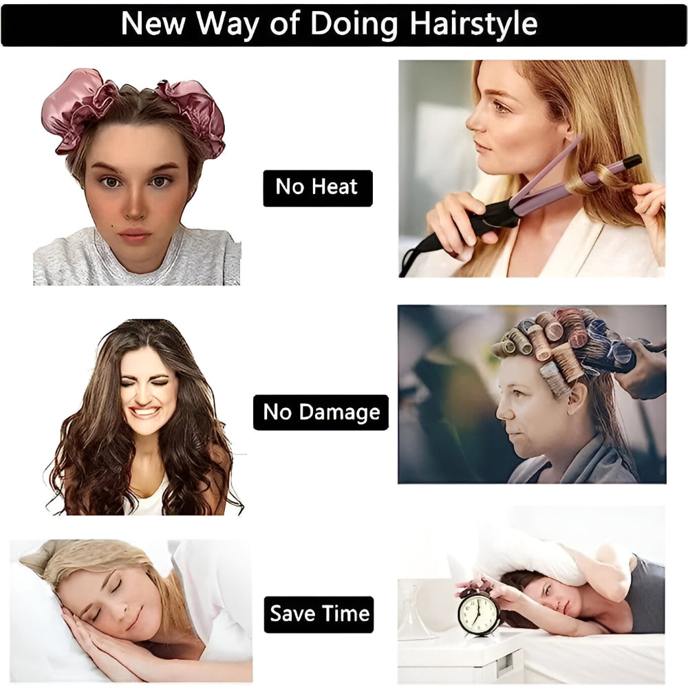 No-Heat Curling Set for Effortless Natural Waves