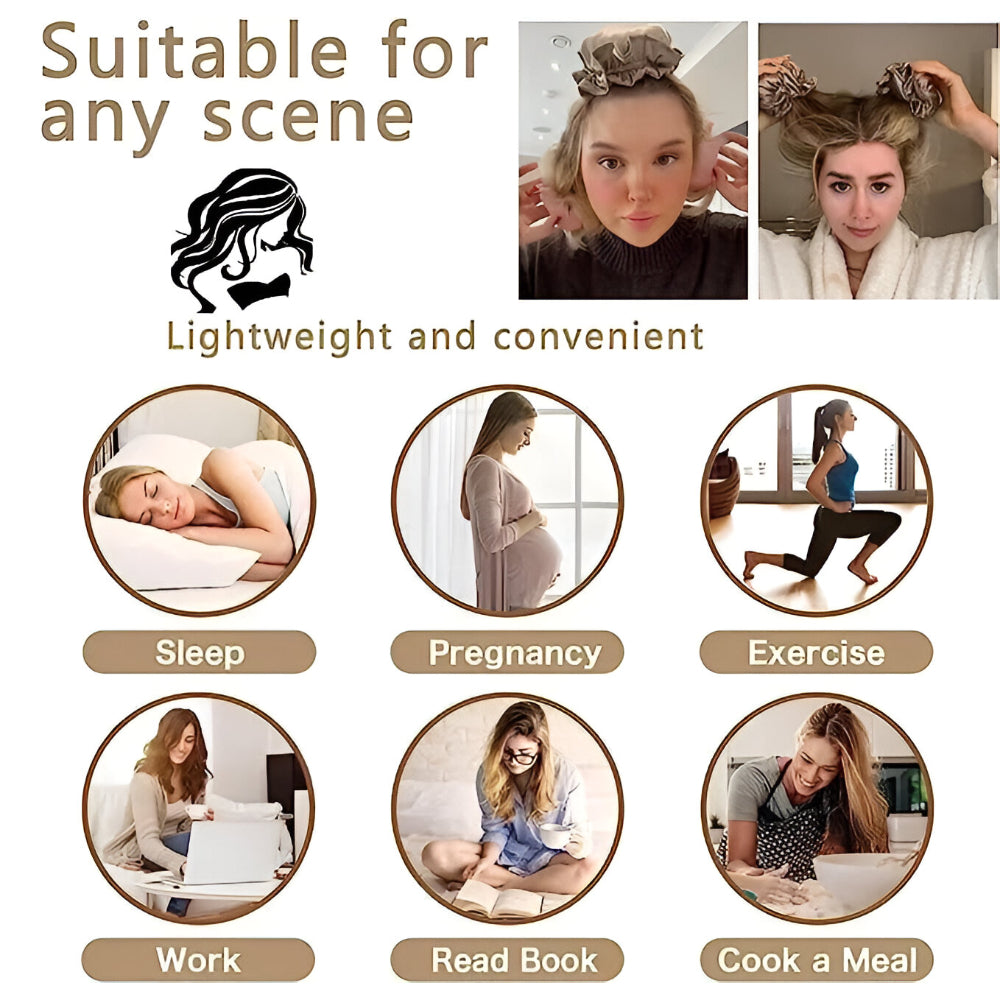 No-Heat Curling Set for Effortless Natural Waves