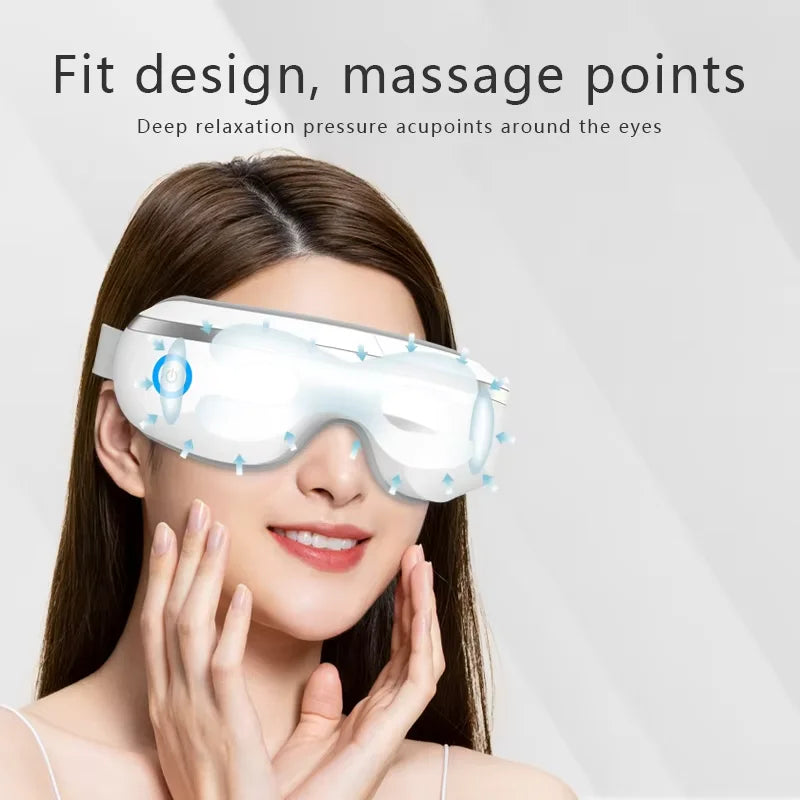 Bluetooth Eye Massager with Heat – Oscillating Pressure for Relaxation