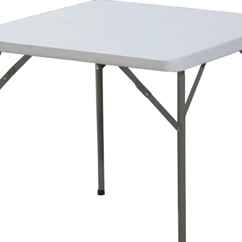 Space-Saving 3ft Square Outdoor Folding Table – Durable Hard Plastic for Garden