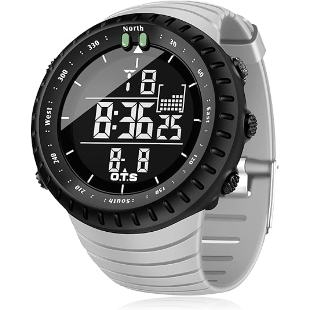 Waterproof Digital Sports Watch with LED Backlight, Alarm & Stopwatch
