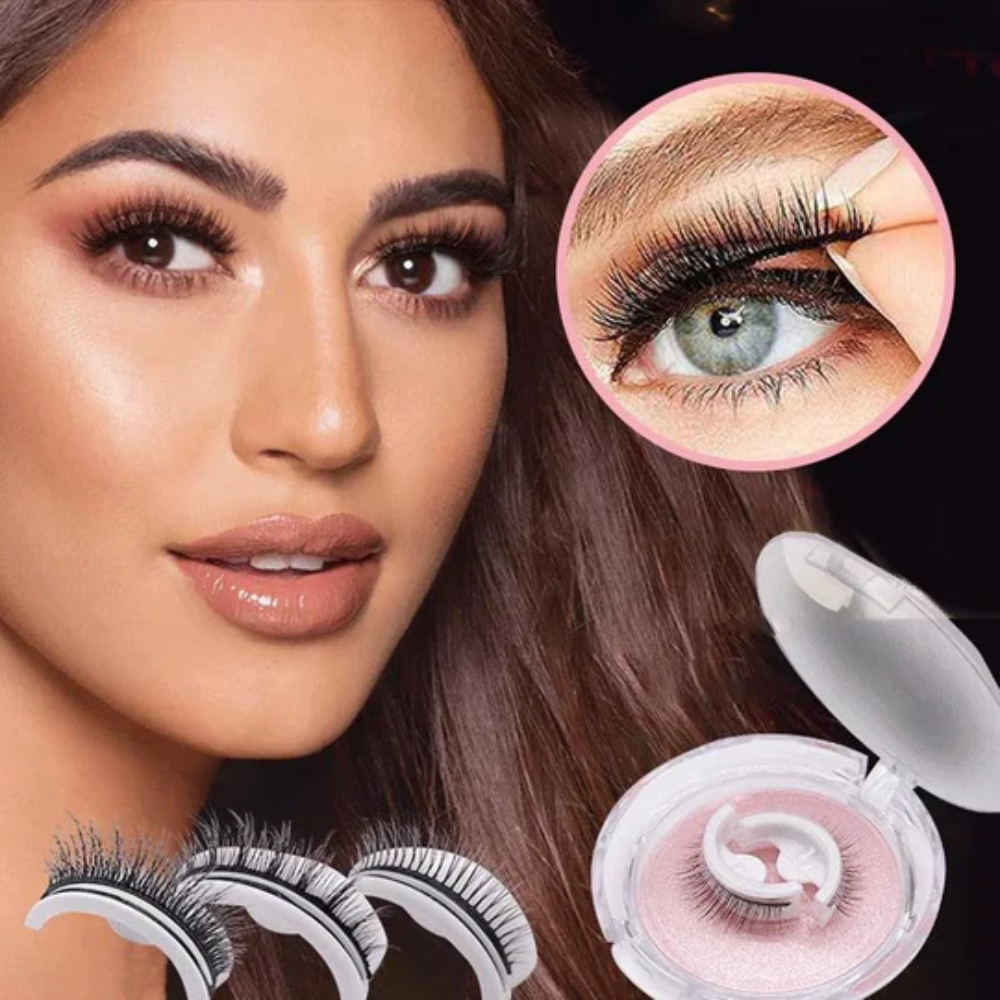 Easy Application Reusable Adhesive False Eyelashes for Makeup