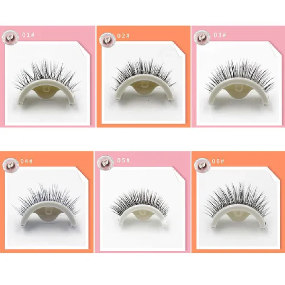 Easy Application Reusable Adhesive False Eyelashes for Makeup