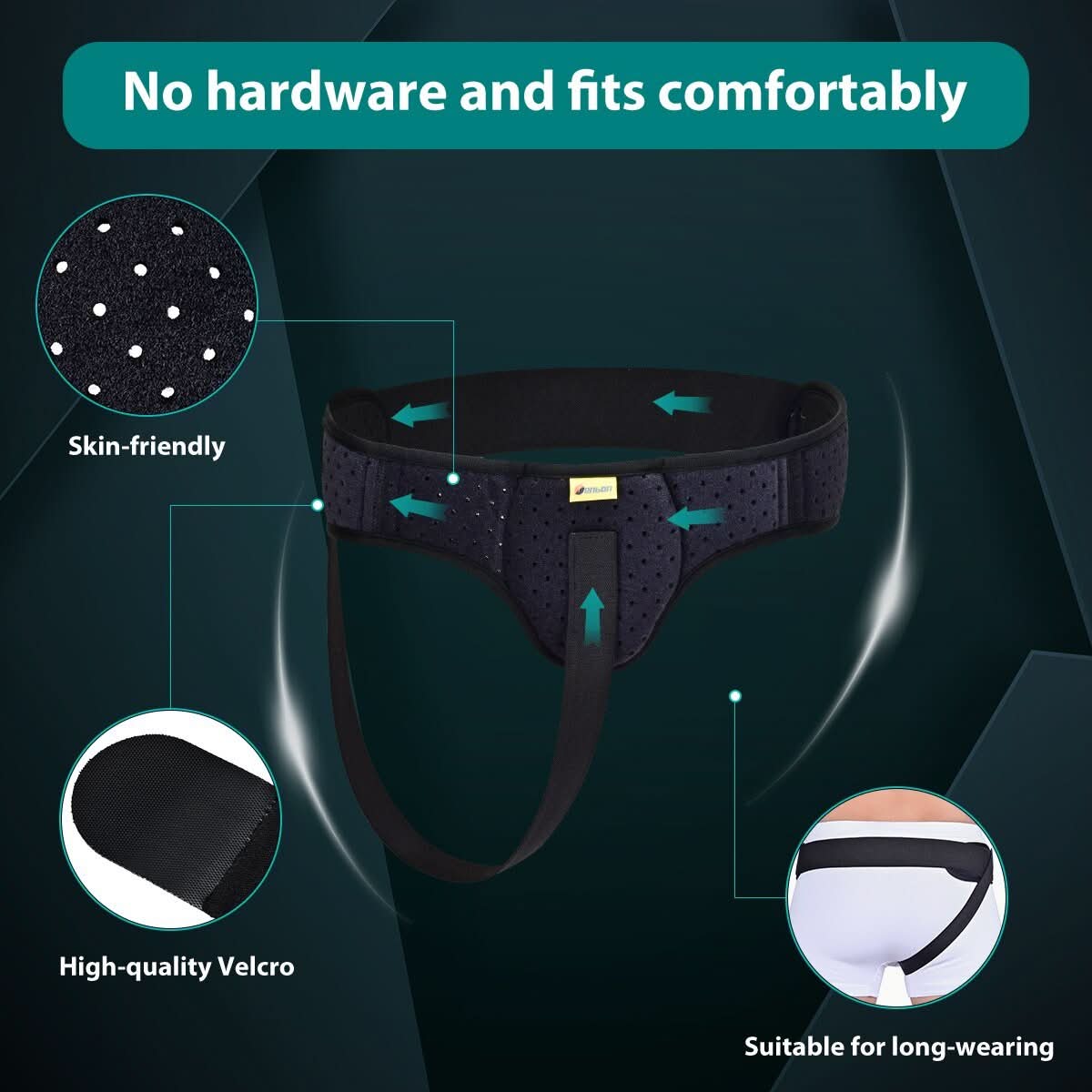 Hernia Relief Support Belt with Adjustable Compression