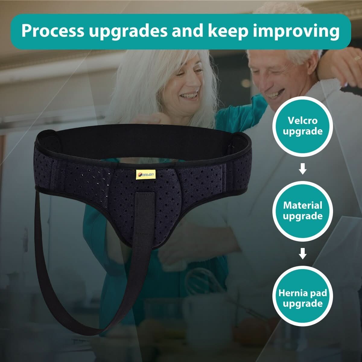 Hernia Relief Support Belt with Adjustable Compression
