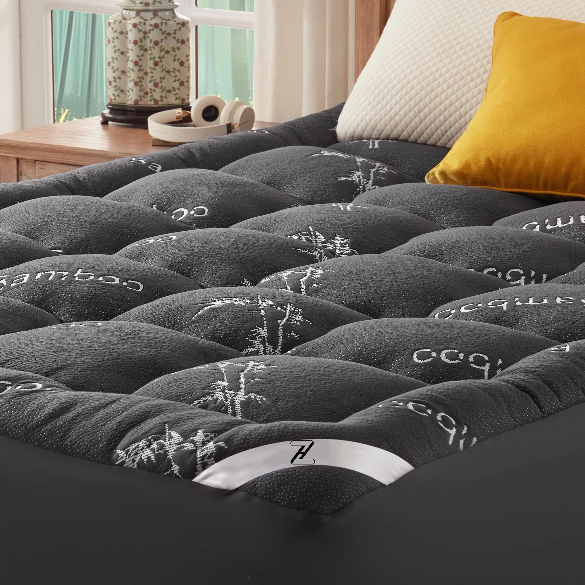Bamboo Viscose Mattress Protector with Quilted Pattern – Waterproof & Breathable