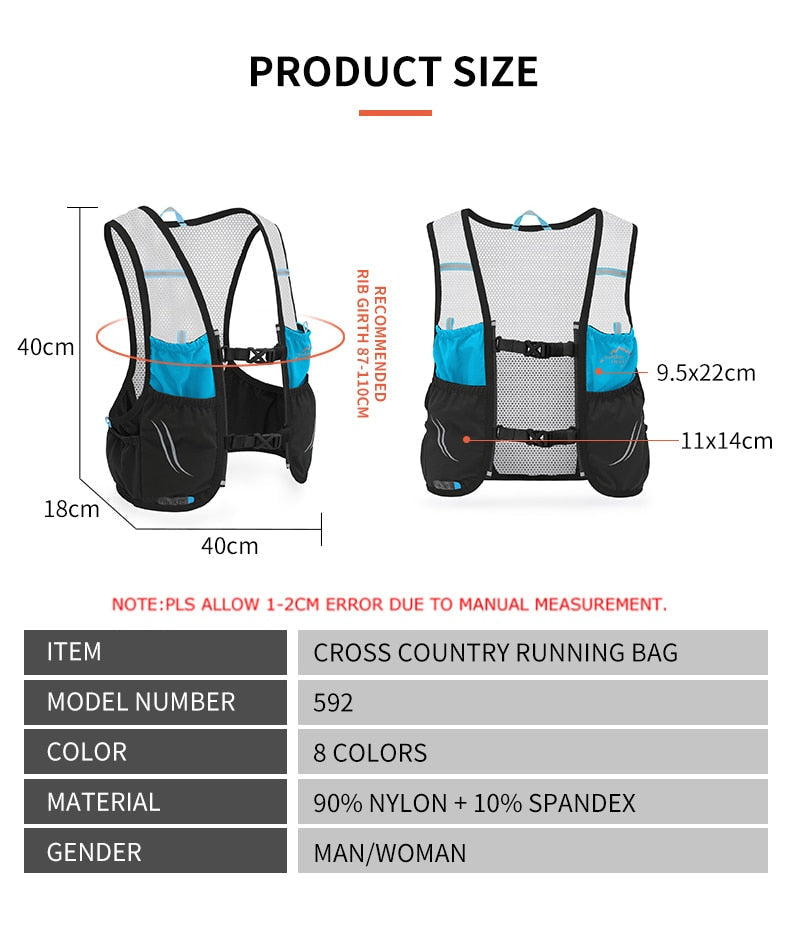 Lightweight Running Backpack Vest – Breathable Gear for Outdoor Hiking
