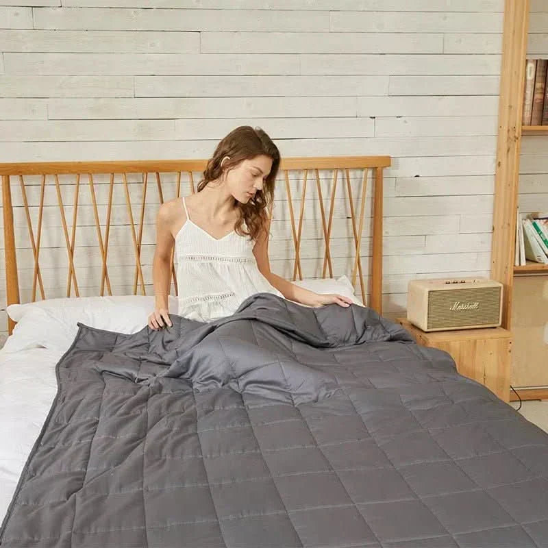 CloudNest Cotton Weighted Blanket for Ultimate Sleep Comfort