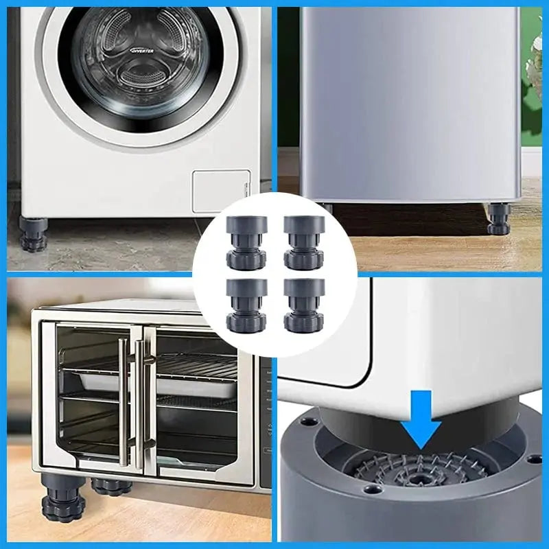 Adjustable Vibration Dampening Pads for Appliances – Set of 4