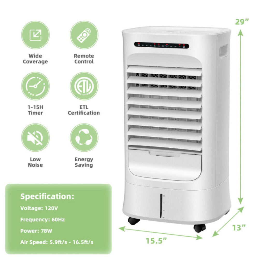 Portable Air Cooler Fan with 4-in-1 Features and Adjustable Airflow