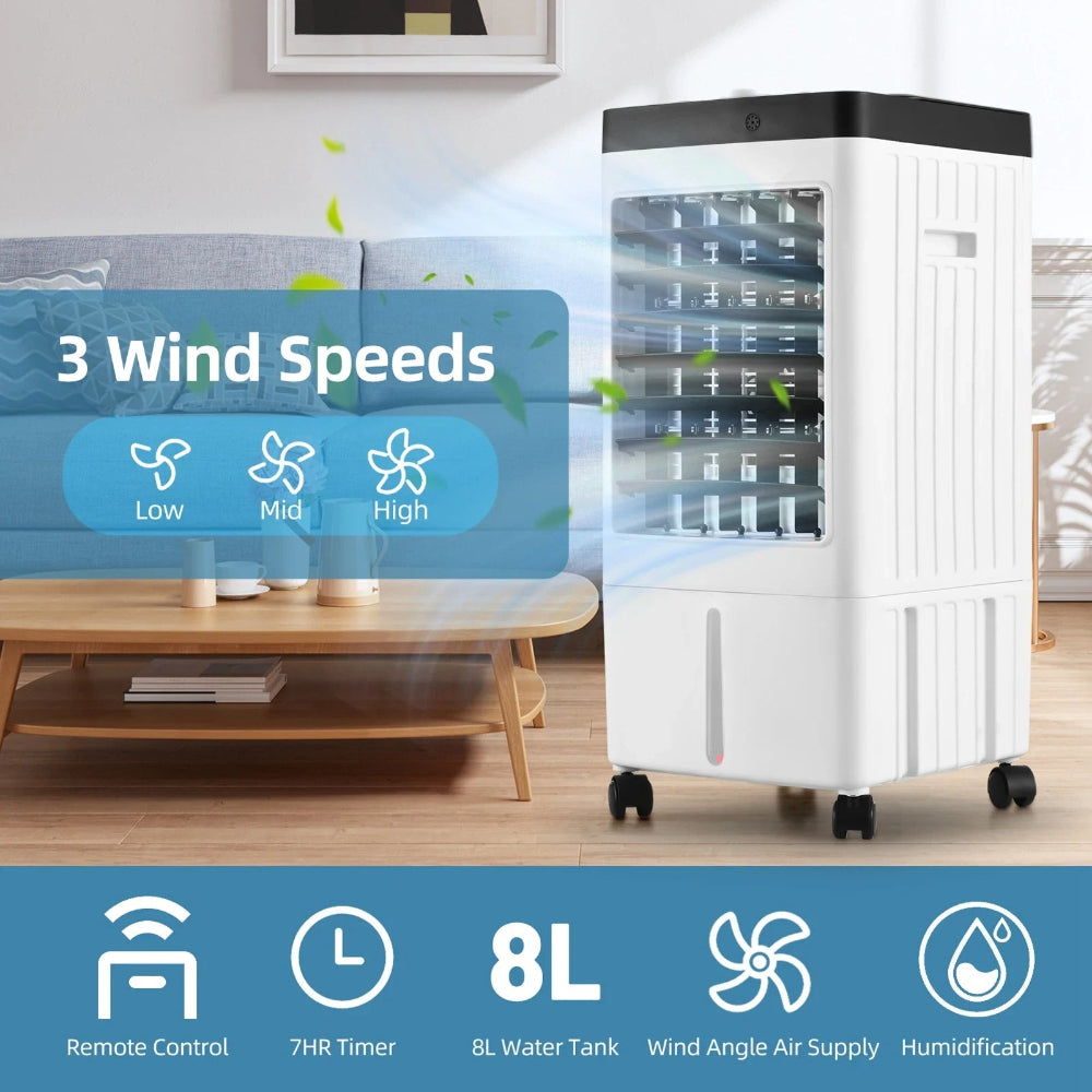 Portable Evaporative Air Cooler with Ice Packs for Energy Efficient Comfort