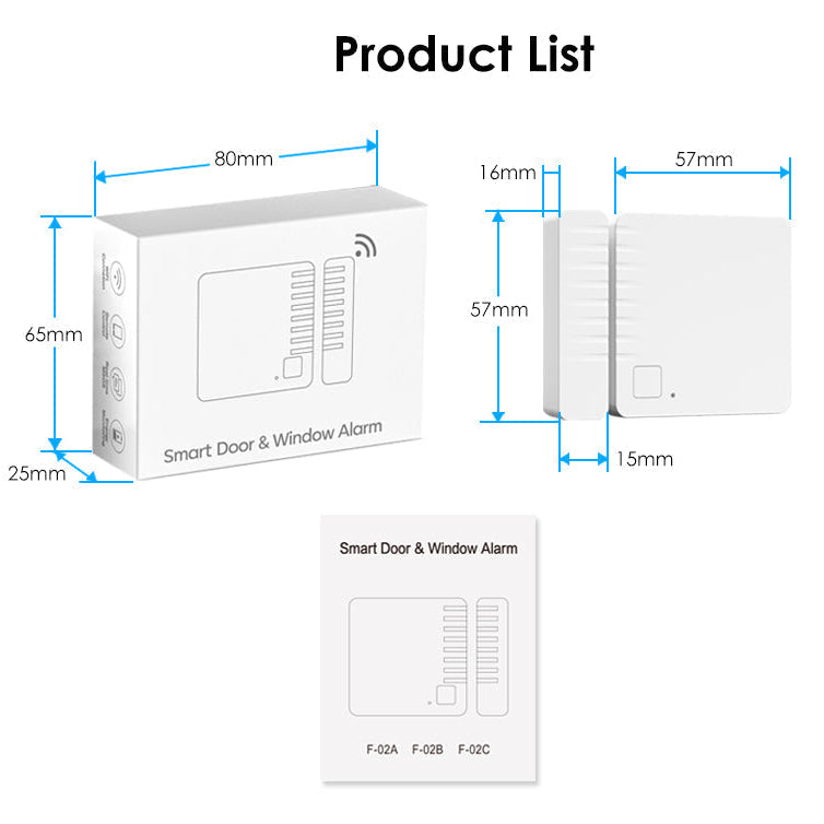 WiFi Door and Window Alarm Sensor for Home Security - Instant Notifications