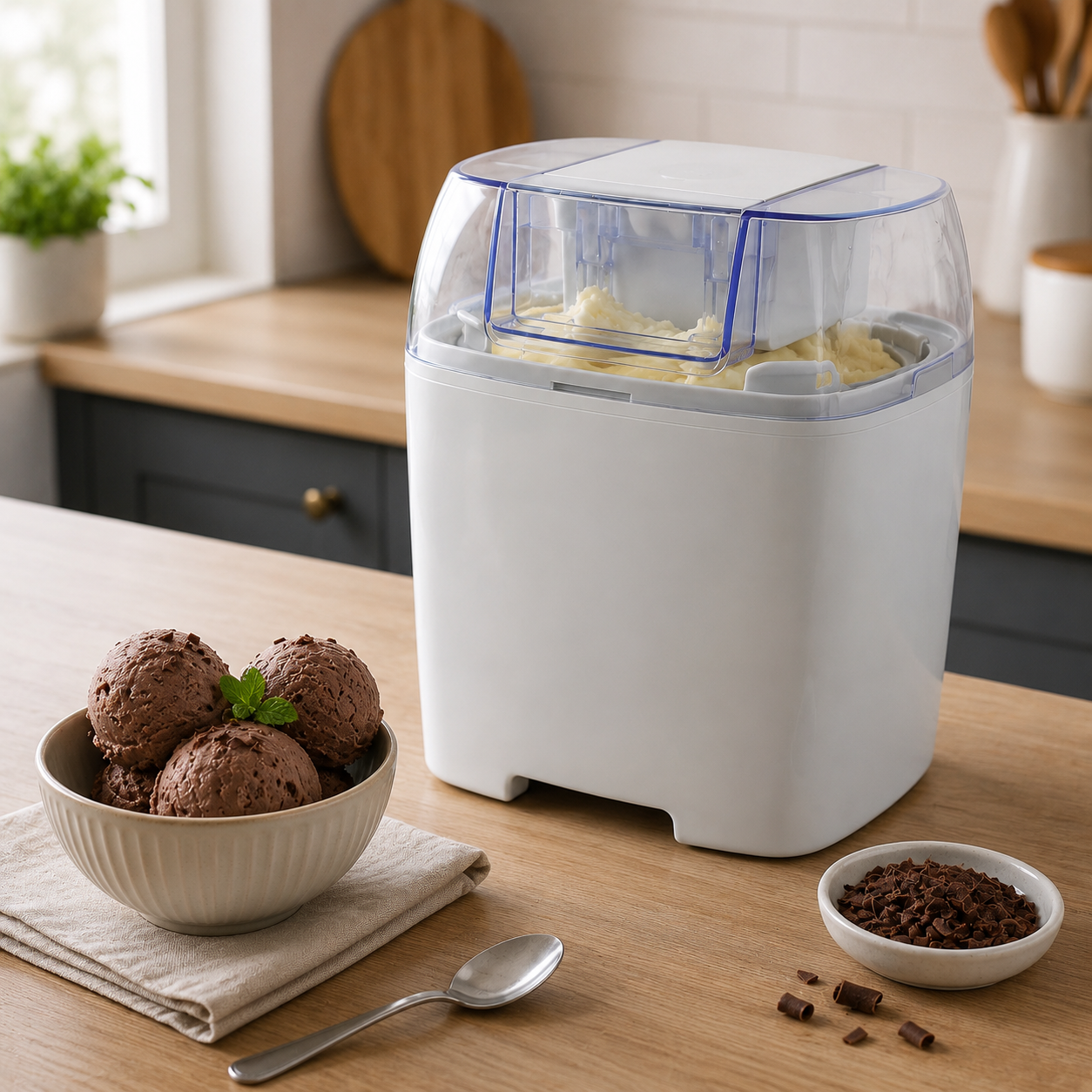 Ice Cream Maker with 1.5L Freezing Bowl | Easy Homemade Desserts